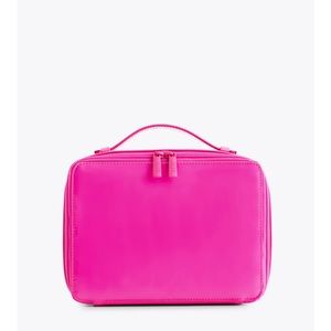 NWT Beis Cosmetic Case in BARBIE PINK